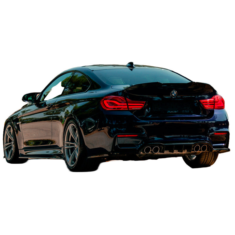 OneWay, Splitters de pare-chocs arrière, noir brillant, Compatible avec BMW M4 F82 2014-2021, 'Sporty Design'