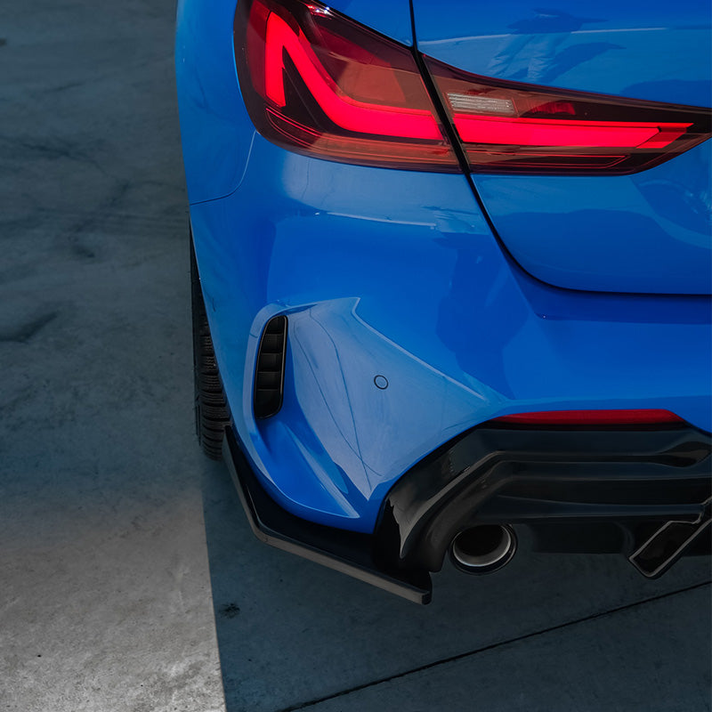 OneWay, Rear Side Diffusers, High Gloss Black, Fits BMW 1-Series F40 M-Pack/M135i 2019-, 2-piece set