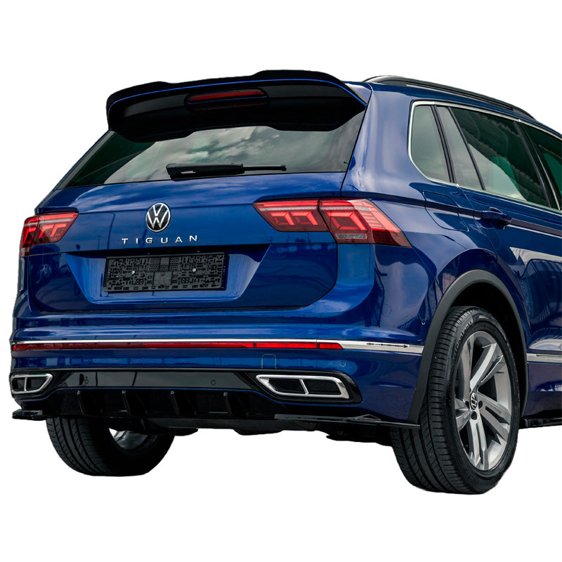OneWay, Splitters de pare-chocs arrière, noir brillant, Compatible avec Volkswagen Tiguan II R-Line Facelift (2020-2024)