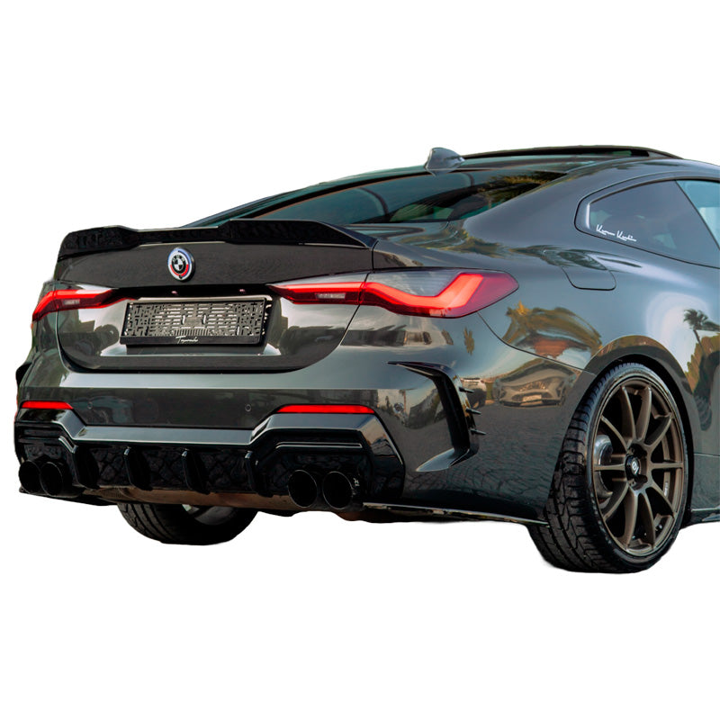 OneWay, Rear bumper splitters, high-gloss black, Fits BMW 4-Series G22/G23 Coupe/Convertible M-Pack/M440i (2020-2024), 2-piece set