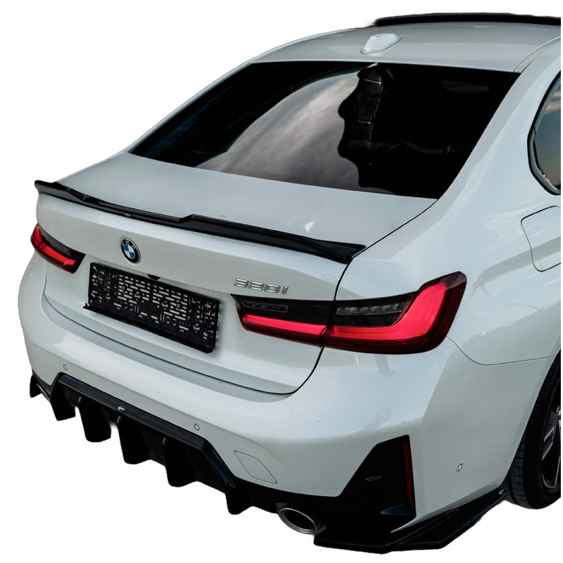 OneWay, Splitters latéraux de pare-chocs arrière, noir brillant, Compatible avec BMW 3-Series G20/G21 M-Pack Facelift (2022-), kit de 2 pièces