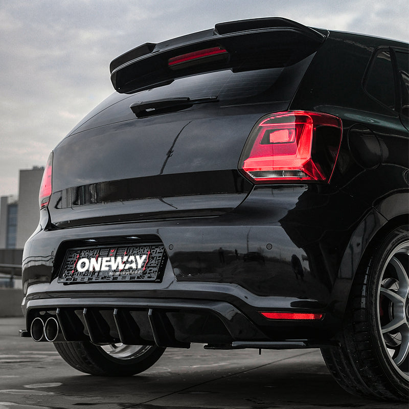 OneWay, Lower lip, Gloss Black, fits Volkswagen Polo 6R GTi (2009-2014)