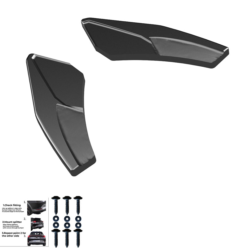 OneWay, Front Lip, gloss black, Fits Audi A3 (8Y) Sportback S-Line/S3 Facelift (2025-)