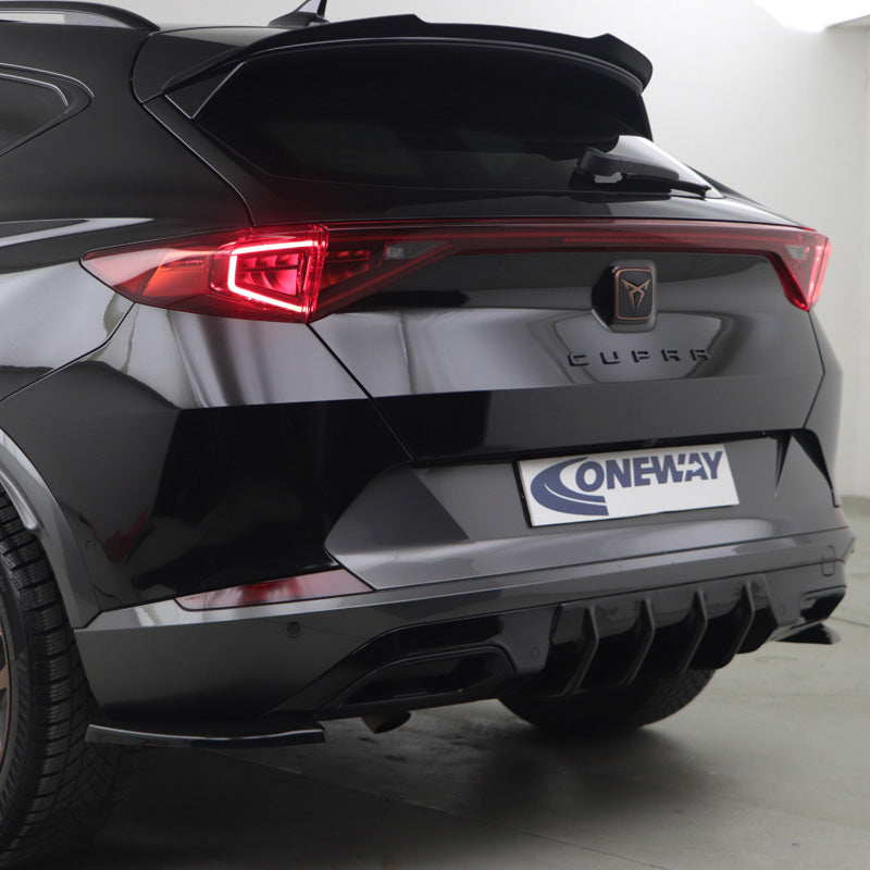 OneWay, Diffuseur de pare-chocs arrière, noir brillant, Compatible avec Cupra Formentor 2020-2024