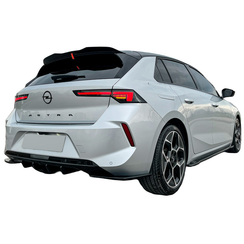 OneWay, Diffuseur de pare-chocs arrière, noir brillant, Convient pour Opel Astra L HB 2021-