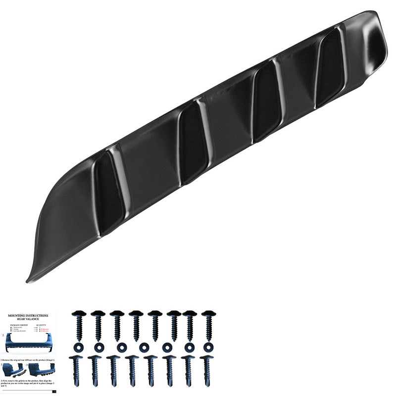 OneWay, Diffuseur de pare-chocs arrière, noir brillant, Convient pour Volkswagen Tiguan II R Facelift (2020-2024)
