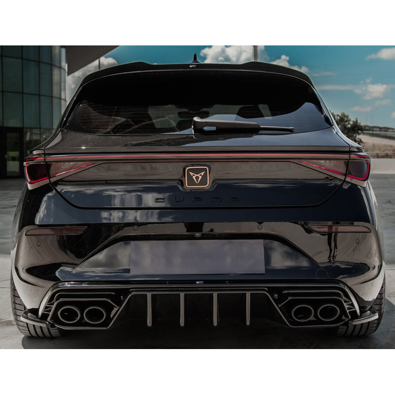 OneWay, Achterdiffuser, glanzend zwart, Geschikt voor Cupra Leon HB MK1 2020-2024