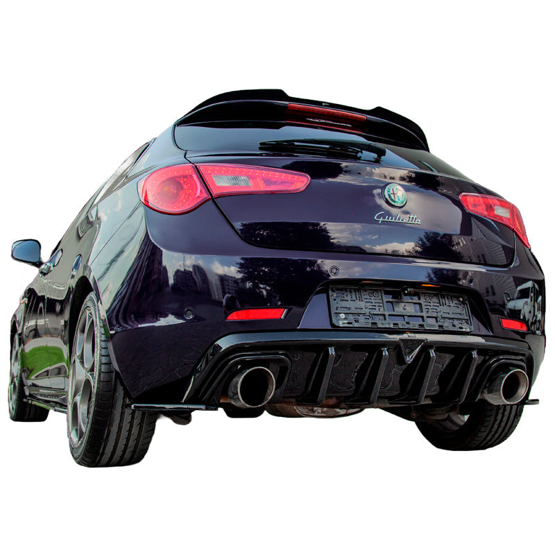 OneWay, Diffuseur de pare-chocs arrière, noir brillant, Convient pour Alfa Romeo Giulietta 2010-2020, Version 2