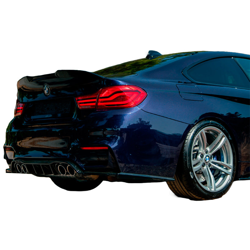 OneWay, Diffuseur de pare-chocs arrière, noir brillant, Convient pour BMW M4 F82 (2014-2021)