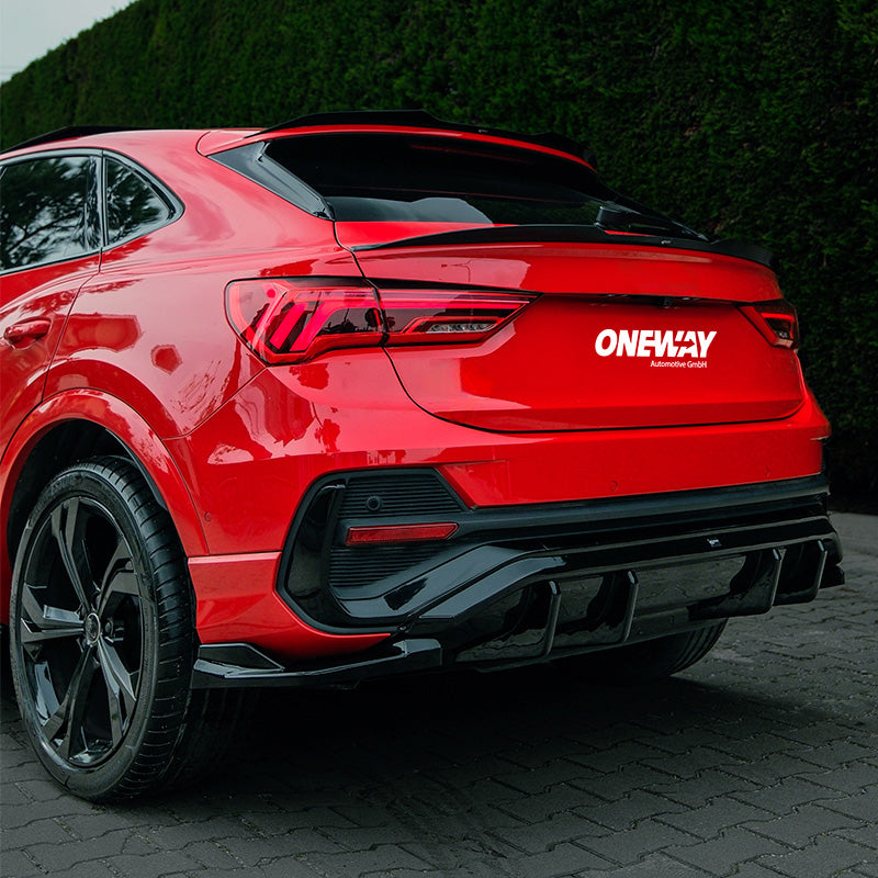 OneWay, Front lip, gloss black, Fits Audi Q3 (F3N) Sportback S-Line (2019-2025) excl. RSQ3