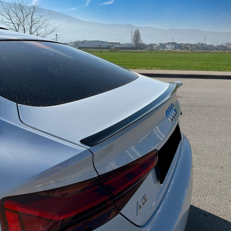 OneWay, Trunk Spoiler, Glossy Black, Fits Audi A5 S-Line F5 Sportback 2016-2019 & Facelift 2019