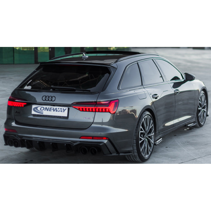 OneWay, Trunk Spoiler, Glossy Black, Fits Audi A6 S-Line/S6 C8 Avant (2018-), 'Sporty Design'