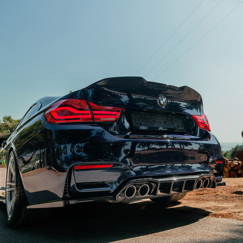 OneWay, Trunk Spoiler, Glossy Black, Fits BMW M4 F82 (2014-2021)