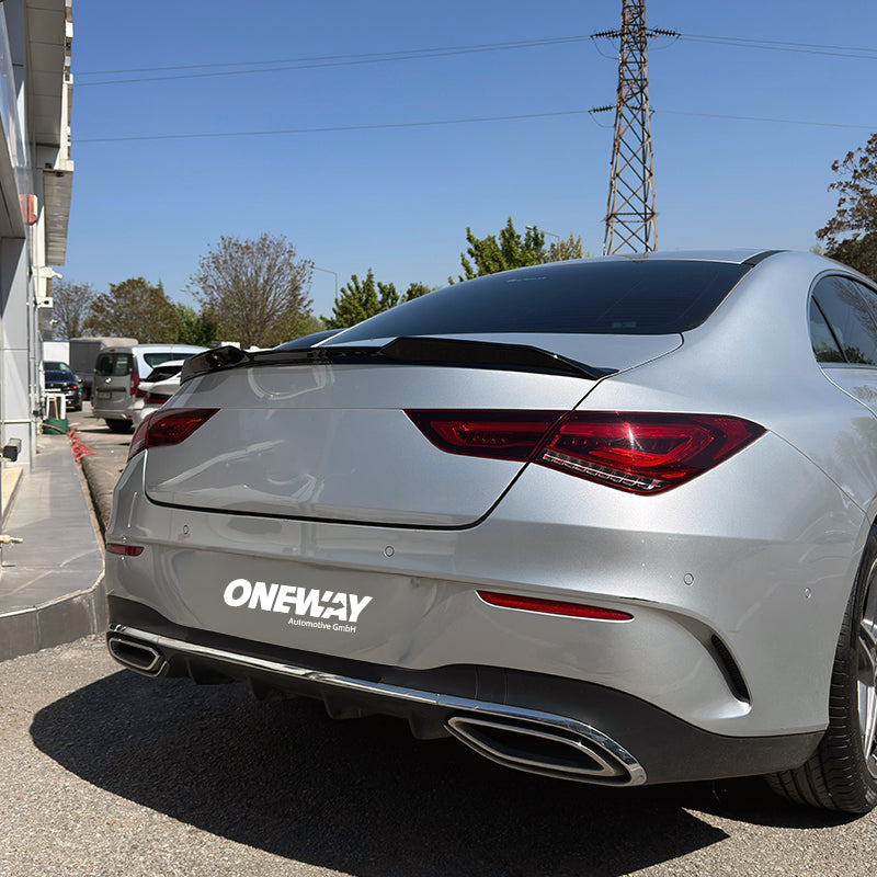 OneWay, Rear spoiler, Glossy black, Fits Mercedes CLA (C118) Coupe (2019-2023) incl. AMG/Aero