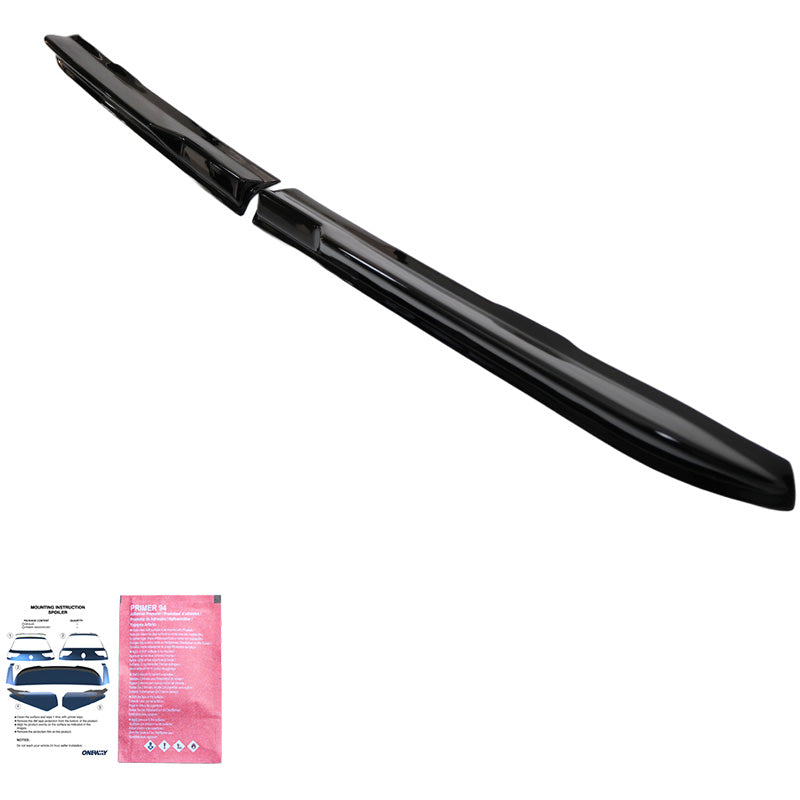 OneWay, Roof spoiler, gloss black, fits Ford Transit Custom (V710) (2023-) & Volkswagen Transporter T7 (2024-) (with 2 rear doors)
