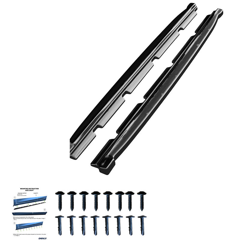 OneWay, Side Skirts, Glossy Black, Fits Cupra Ateca MK1 2018-, 2-piece set