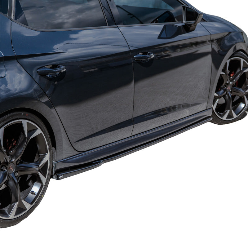 OneWay, Side Skirts, Glossy Black, Fits Seat Leon (5F) HB/ST 2013-2020, 'Elegance' – 2 pieces