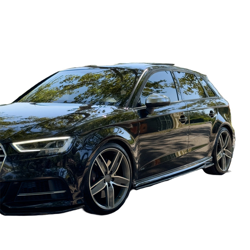 OneWay, Side Skirts, Glossy Black, Fits Audi S3 8V/8V Facelift Sportback (2013-2020) – 2 pieces