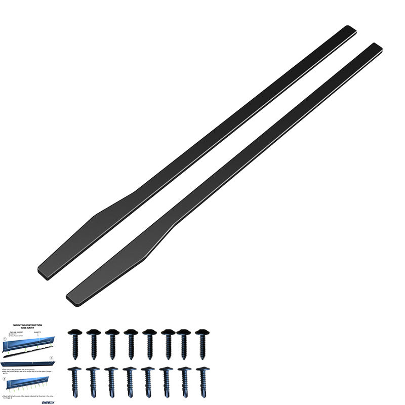 OneWay, bas de caisse, noir brillant, compatible avec Mercedes C-Class W205 Sedan/Kombi 2015-2021