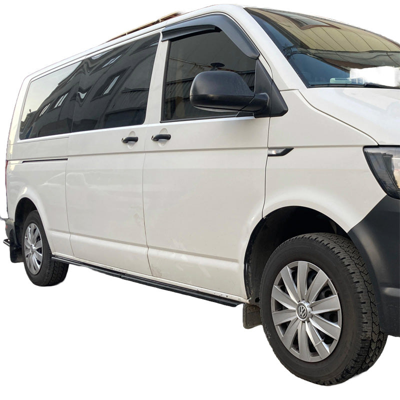 OneWay, side skirts, glanzend zwart, geschikt voor Volkswagen Transporter T6.1 (2020-2022), korte wielbasis – 4 delen