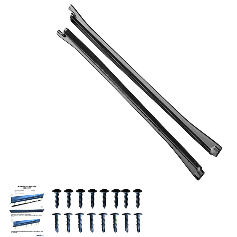 OneWay, Side Skirts, Glossy Black, Fits Volkswagen Touareg III R-Line (2018-), 2-piece set