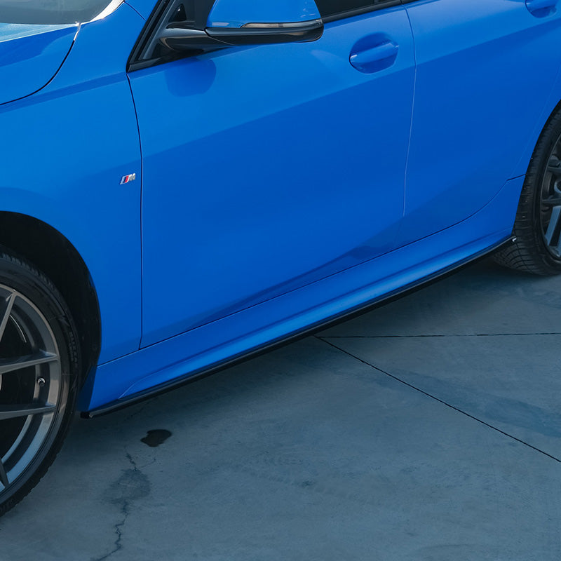 OneWay, Side Skirts, Glossy Black, Fits BMW 1-Series F40 M-Pack/M135i (2019-), 2-piece set
