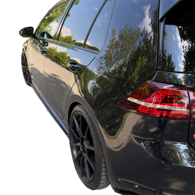 OneWay, Jupes latérales, Noir brillant, Convient à Volkswagen Golf VII HB/Variant GTi/GTD (2013-2016) - 2 pièces