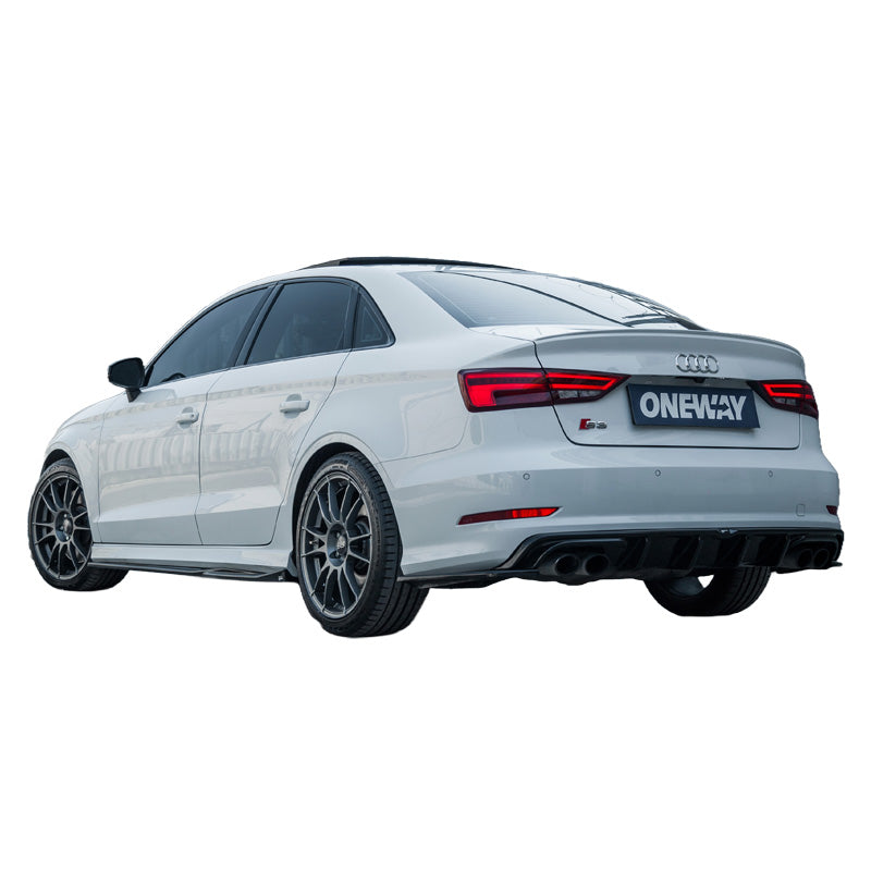 OneWay, Jupes latérales, Noir brillant, Convient à Audi S3 8V/8V Facelift Sedan/Convertible (2013-2020)