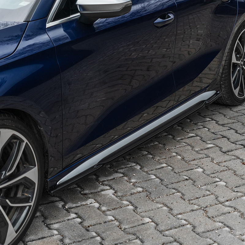 OneWay, Side skirts, Gloss Black, Fits Audi A3 8Y S-Line/S3 Sedan/Sportback 2020-2024, 2-piece set