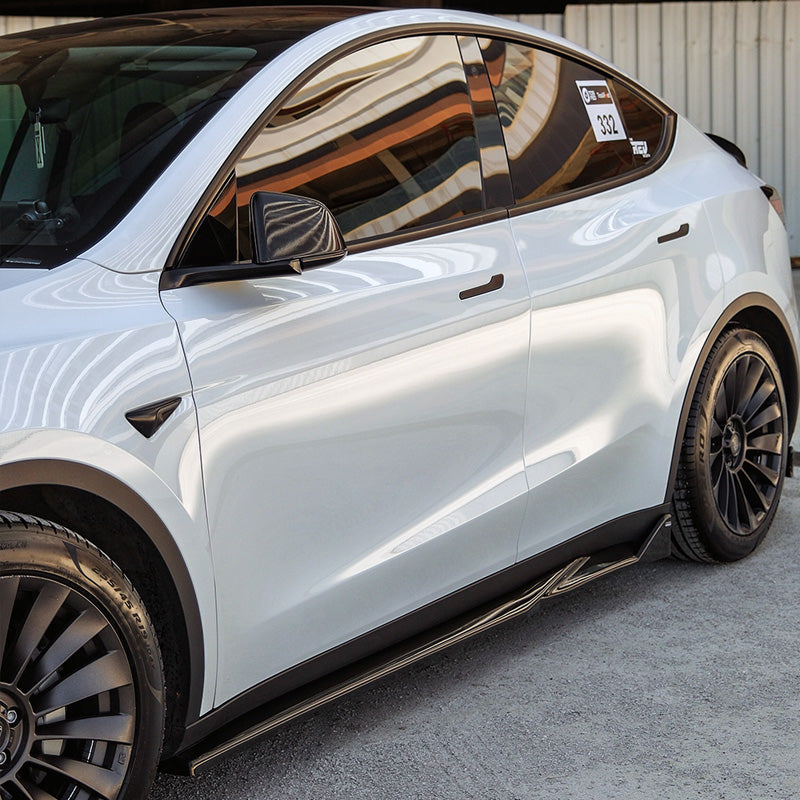 OneWay, Set zijskirts, Glanzend zwart, passend voor Tesla Model Y (2019-2025)