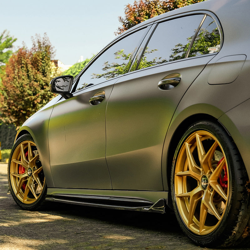 OneWay, Side skirts, gloss black, fits Mercedes A-Class (W177) A45 S Aero Pack (2019-2023) & FL (2023-)