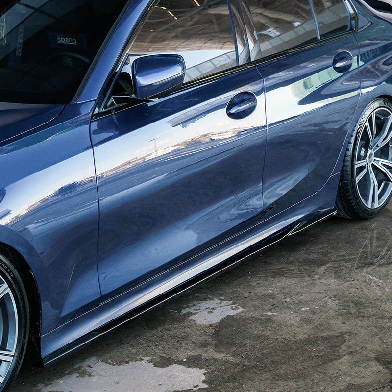 OneWay, Side skirts, Gloss black, fits BMW 3 Series G20/G21 Sedan/Touring Sport Line (2018-2022)