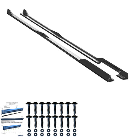 OneWay, Sideskørte, Blank sort, passer til BMW 5-Serie G60/G61 Sedan/Touring M-Pakke (2023-)