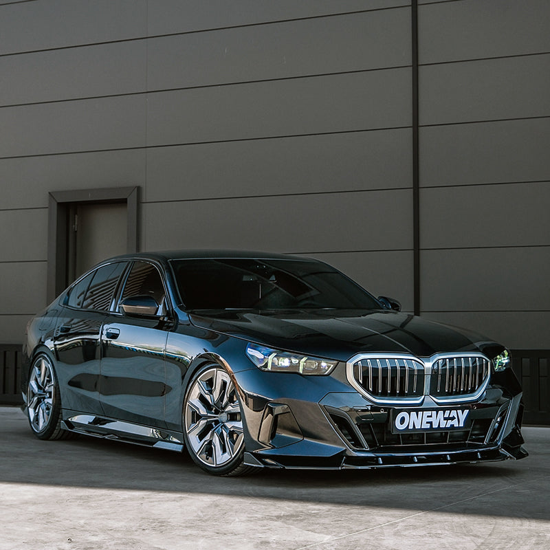 OneWay, Sideskørte, Blank sort, passer til BMW 5-Serie G60/G61 Sedan/Touring M-Pakke (2023-)
