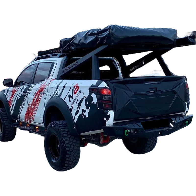 OneWay, Tailgate Cover, Matte Black, Fits Mitsubishi L200 Triton 5/6 (2015-), ABS plastic