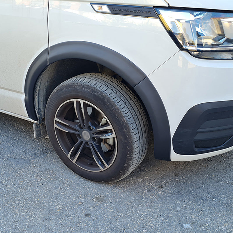 OneWay, Spatbordranden, 4st, Mat zwart, Past op Volkswagen Transporter T6.1 (2020-2022), korte wielbasis, 8-delige set