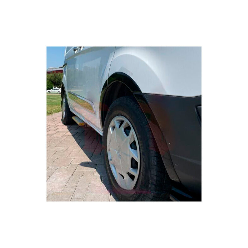 OneWay, Spatbordranden set, Hoogglans zwart, Past op Ford Transit Custom MK1 Facelift (2018-2023)