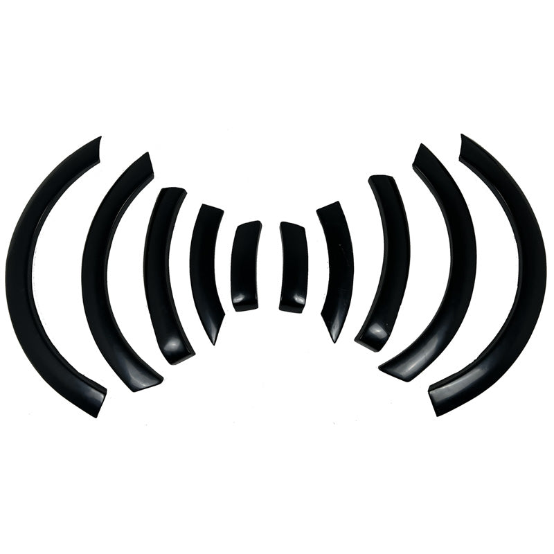 OneWay, Spatbordranden, Hoogglans zwart, Past op Volkswagen Caddy MK4 (2015-2020), 10-delige set