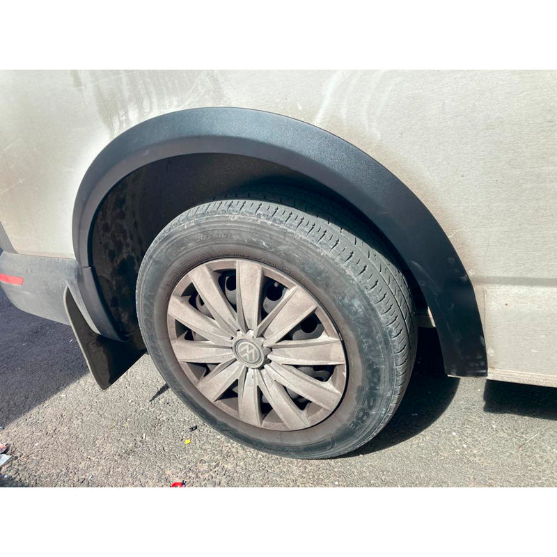 OneWay, Wheel arch trims, Matte Black, Fits Volkswagen Transporter T6 (2015-2019), Short wheelbase, Left sliding door – 10 pieces