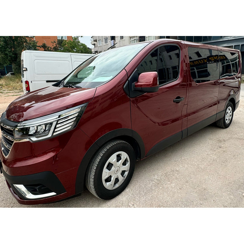 OneWay, Set wielkastafwerking, Mat zwart, Past op Renault Trafic 2022-, 8 delen