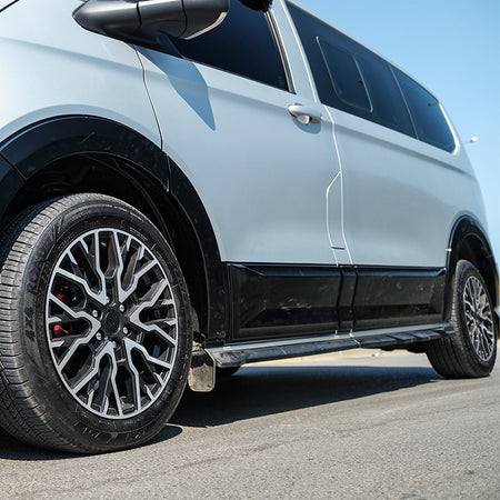 OneWay, Skærmforstørrersæt, Gloss black, passer til Volkswagen Transporter T7 (2024-), Kort akselafstand / Skydedør venstre & højre