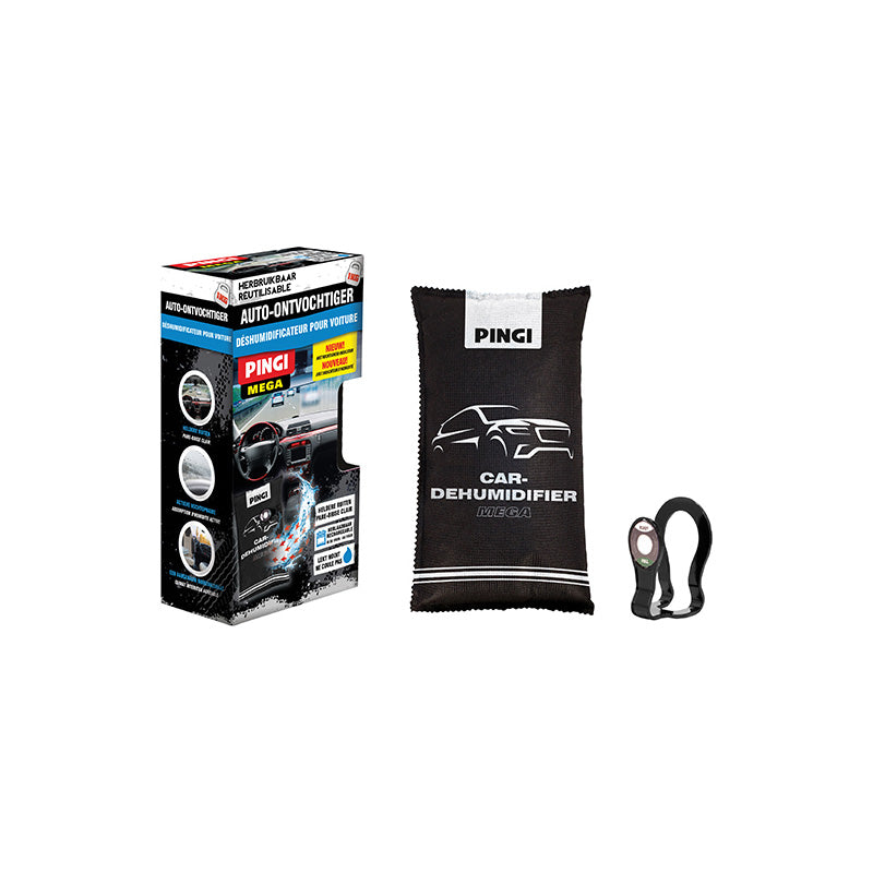 Pingi, déshumidificateur de voiture réutilisable avec indicateur d'humidité breveté - MEGA 1000g