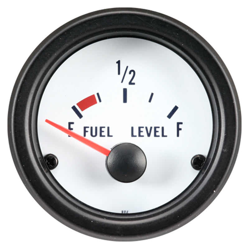 AutoStyle, Classic White 52mm Fuel Level Gauge - Halogen Illumination