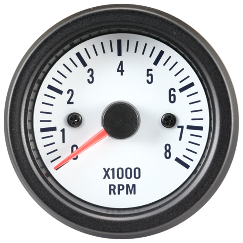 AutoStyle, Compte-tours de performance classique blanc - 52mm - jusqu'à 8000rpm