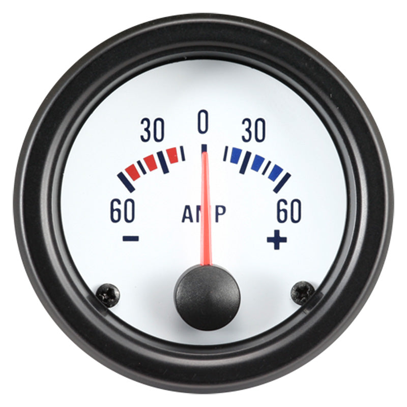 AutoStyle, Classic Blanc Ampèremètre -60>+60 52mm