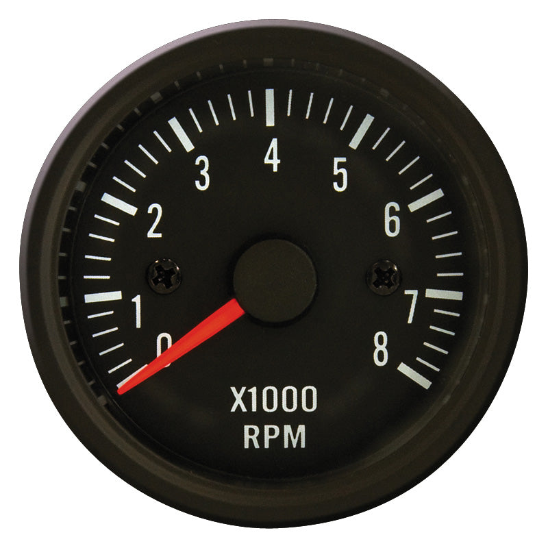 AutoStyle, Classic Black Performance Tachometer - 52mm