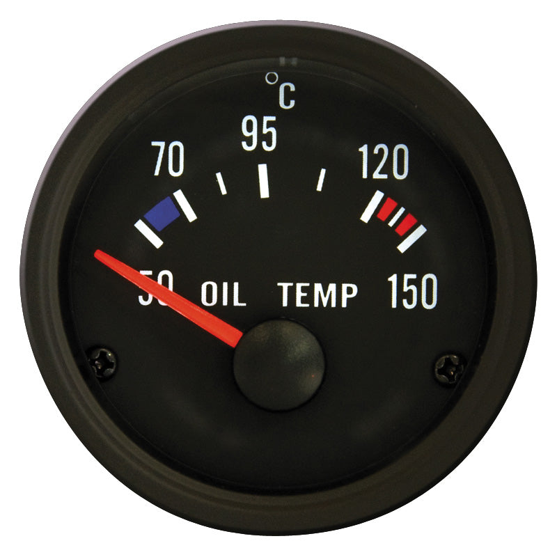 AutoStyle, Classic Black Performance Gauge - Oil Temperature 50-150°C - 52mm