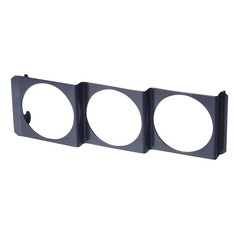 AutoStyle, Performance DIN Panel for 3x52 mm Gauges - Black Anodized Metal