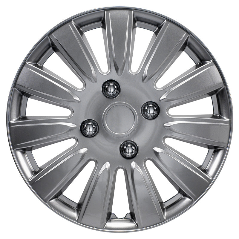 AutoStyle, Hubcaps, 4pcs, Mississippi 15-inch gun-metal