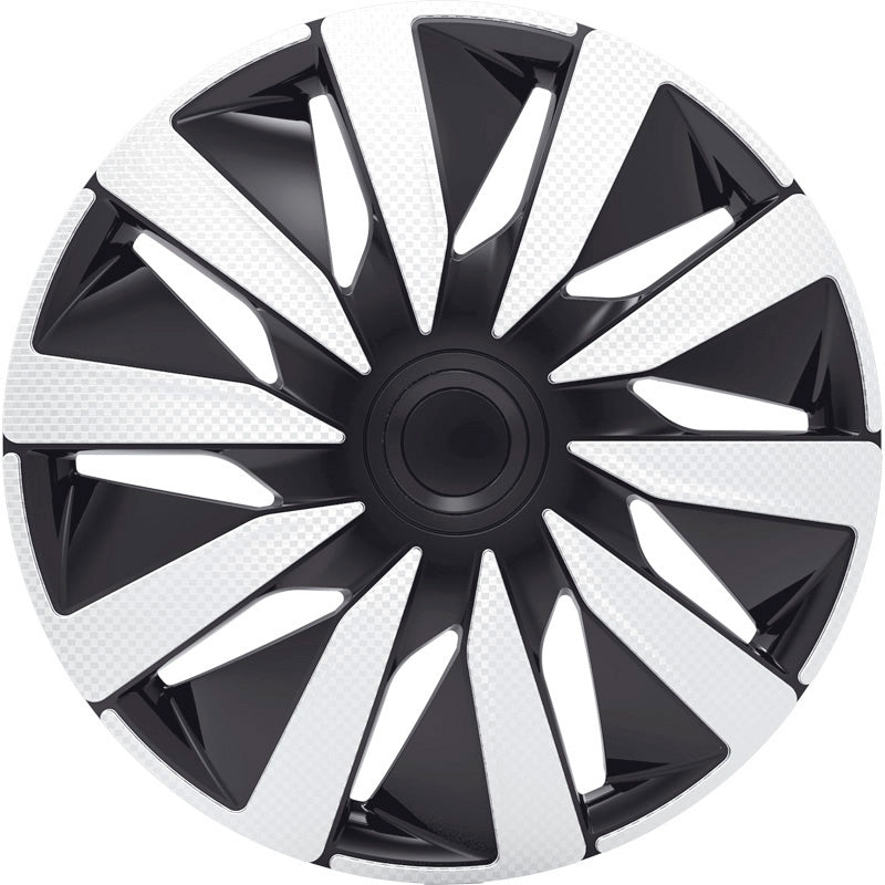 J-Tec, Wheel covers, 4 pcs, Lazio 14-inch silver/black/carbon-look